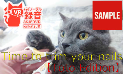 【SAMPLE】🐾 [8K Binaural Audio: Cat Nail Trimming] Calm Cat’s Claw-Clipping Time