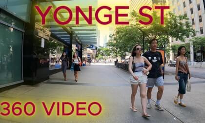 YONGE ST   TORONTO CANADA - 8K 360 VR VIDEO - INSTA360 X5 YONGE ST   TORONTO CANADA - 8K 360 VR VIDEO - INSTA360 X5