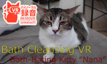 🐱8K Cat Bath VR  “Bath-Camping” Girl Nana Goes Berserk During Her First Flea Treatment in Six Months!