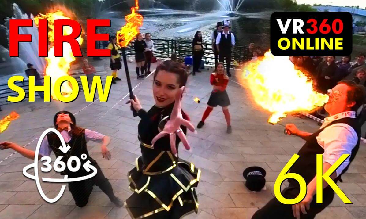 FIRE FAMILY 360 VR video 6K Fireshow MOSCOW 2025 6K vr Fireshow videos for glasses VR 360 6K video