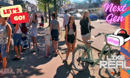 VR180 🌟 Summer City Walk in Łeba | Youthful Energy & Festive Streets in 8K60 VR180 🌟 Summer City Walk in Łeba | Youthful Energy & Festive Streets in 8K60