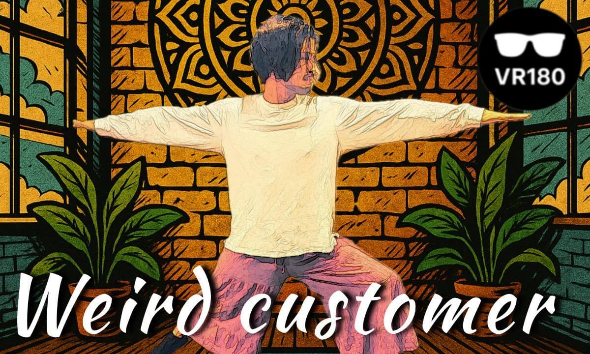 不食だと言い張ってるヤバい客 A crazy customer who insists they live without eating.
