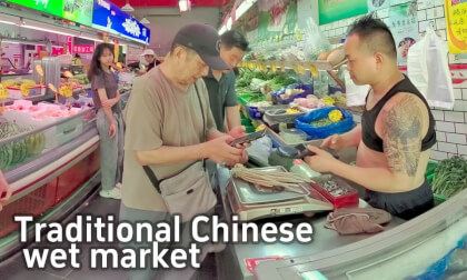 Traditional Chinese wet market VR Video Traditional Chinese wet market VR