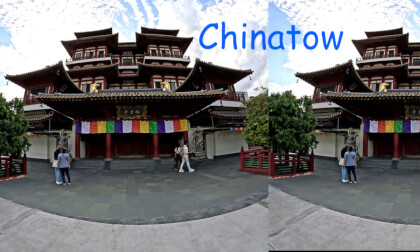 [180VR] Walk around Chinatown, Buddha Tooth Relic Temple, Singapore