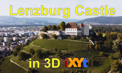 Lenzburg Castle, Canton of Aargau, Switzerland in 3D SBS LR video for VR Lenzburg Castle, Canton of Aargau, Switzerland in 3D SBS LR video for VR