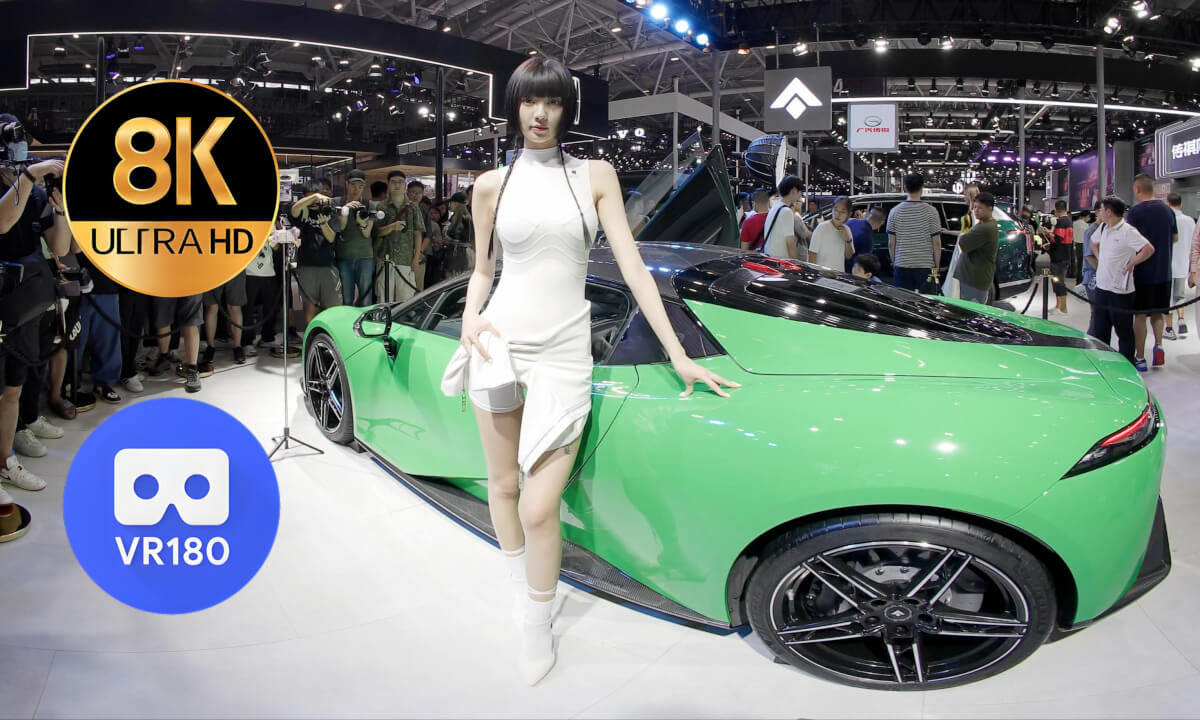 Models at the booth of GAC-HYPTEC