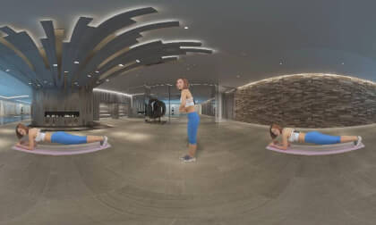 360 3D VR] Let's learn fitness