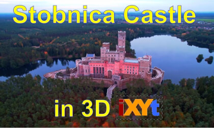 Stobnica Castle, Greater Poland Voivodeship in 3D SBS LR video for VR Stobnica Castle, Greater Poland Voivodeship in 3D SBS LR video for VR