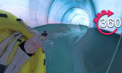 VR 360º Ride on Runaway Caynon at Wild Waterdome