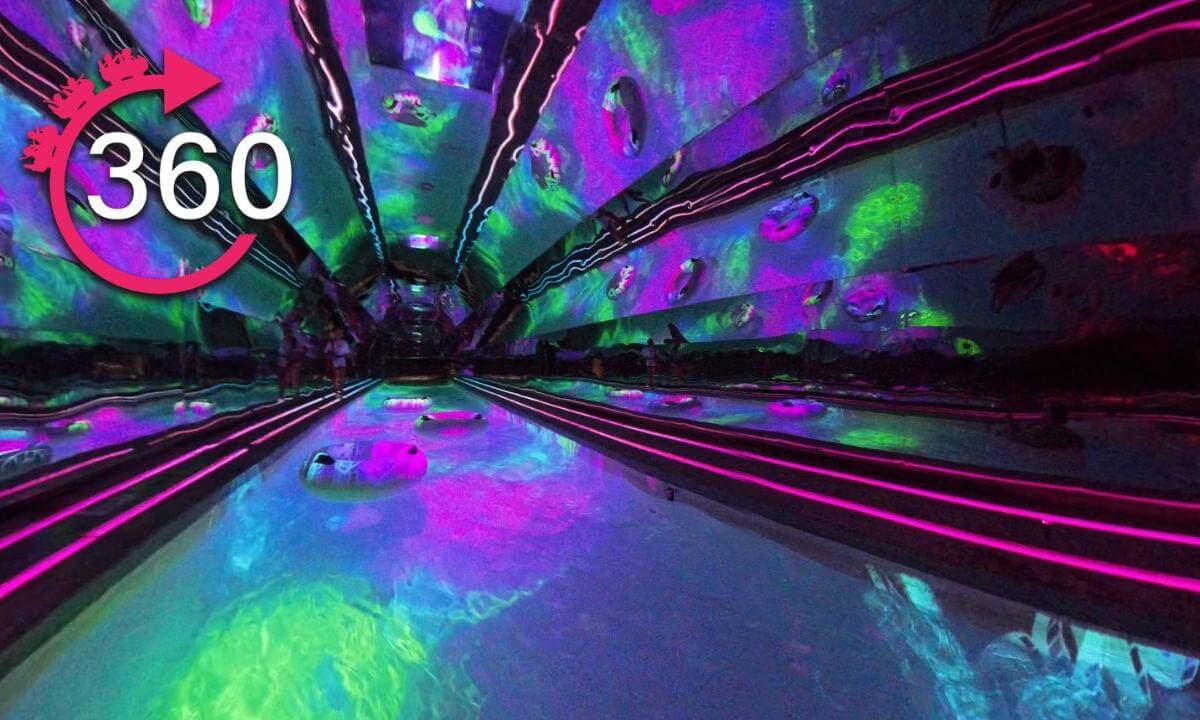 VR 360º Ride on Kaleidoscope Kavern at Wild Waterdome