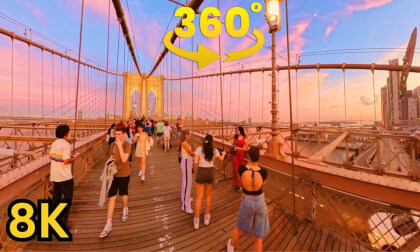 360° VR Brooklyn Bridge Walking Tour – Dreamy NYC Sunset POV VR Video 360° VR Brooklyn Bridge Walking Tour – Dreamy NYC Sunset POV VR