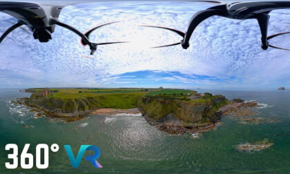 360° Flight Over Castle On The North Sea Coast 360° Flight Over Castle On The North Sea Coast