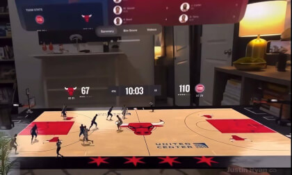 Apple Vision Pro - NBA Tabletop view VR Video Apple Vision Pro - NBA Tabletop view VR