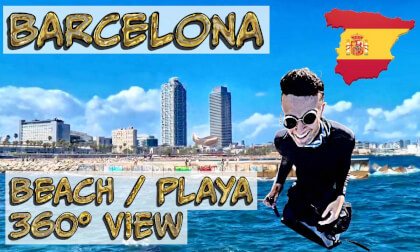 ICONIC BEACH 🏖️ BARCELONA SPAIN 🌎 360° VR VR Video ICONIC BEACH 🏖️ BARCELONA SPAIN 🌎 360° VR VR