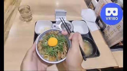 Beef Bowl or Gyu Don @ Yoshinoya. VR180 Virtual Tasting VR Video Beef Bowl or Gyu Don @ Yoshinoya. VR180 Virtual Tasting VR