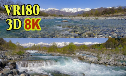Spectacular spring views of the Hakuba mountain range in Nagano,Japan