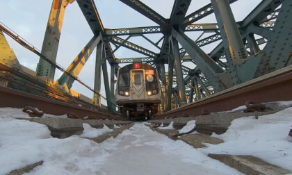 Train Cam 360 Smith 9th Street POV Tracks Snow Sunset 1 Train Cam 360 Smith 9th Street POV Tracks Snow Sunset 1