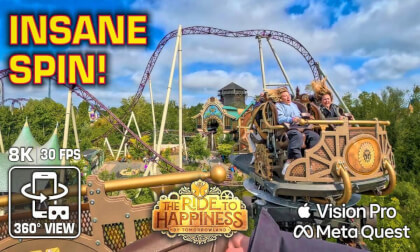 Ride to Happiness 360° 8K epic Roller Coaster: PURE JOY! (Plopsaland POV)