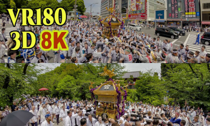 Gojo-tenjin Shrine Shinko Festival - Portable shrine parade in Tokyo Ueno,Japan