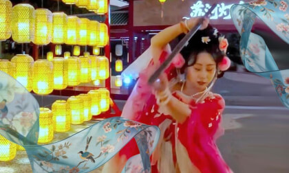 ancient-style dance, Suhe River Lantern Festival VR Video ancient-style dance, Suhe River Lantern Festival VR