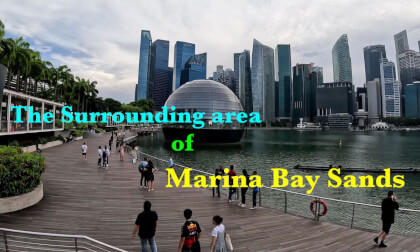 [180VR] Walkway in front of Marina Bay Sands, Singapore