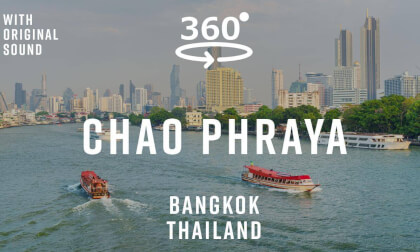 Chao Phraya River Cruise – Bangkok, Thailand 🇹🇭 | 360° Boat Tour