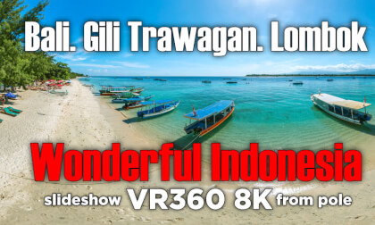 Wonderful Indonesia. Telescopic pole panoramas slideshow VR Video Wonderful Indonesia. Telescopic pole panoramas slideshow VR