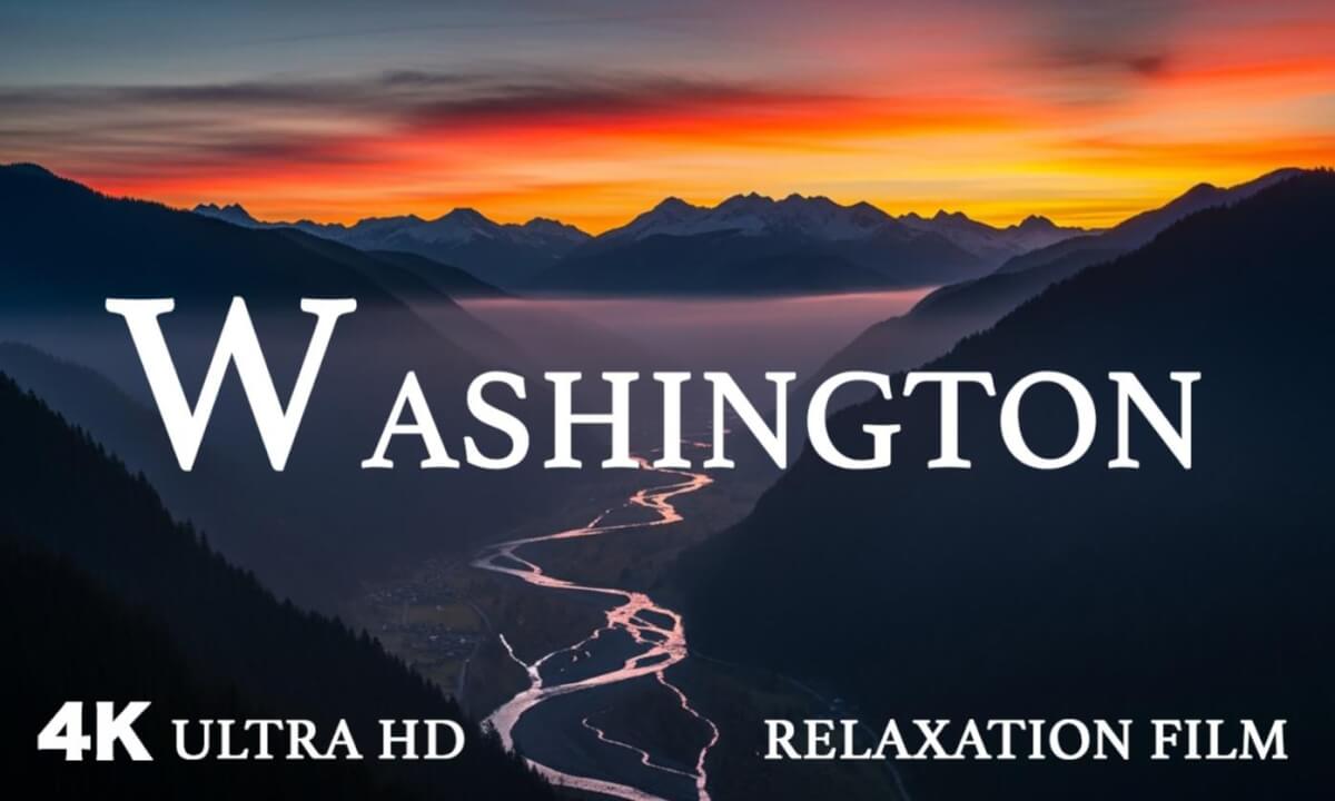 Washington 4K – Relaxing Scenery & Hidden Gems with Calming Music