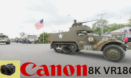 Halftrack and Sherman Tank Armed Forces Day Findlay Ohio 2023 Canon 8K60 VR180