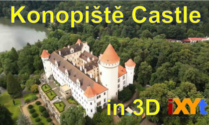 Konopiste Castle, Central Bohemian Region, Czech Republic in 3D SBS LR video for VR Konopiste Castle, Central Bohemian Region, Czech Republic in 3D SBS LR video for VR