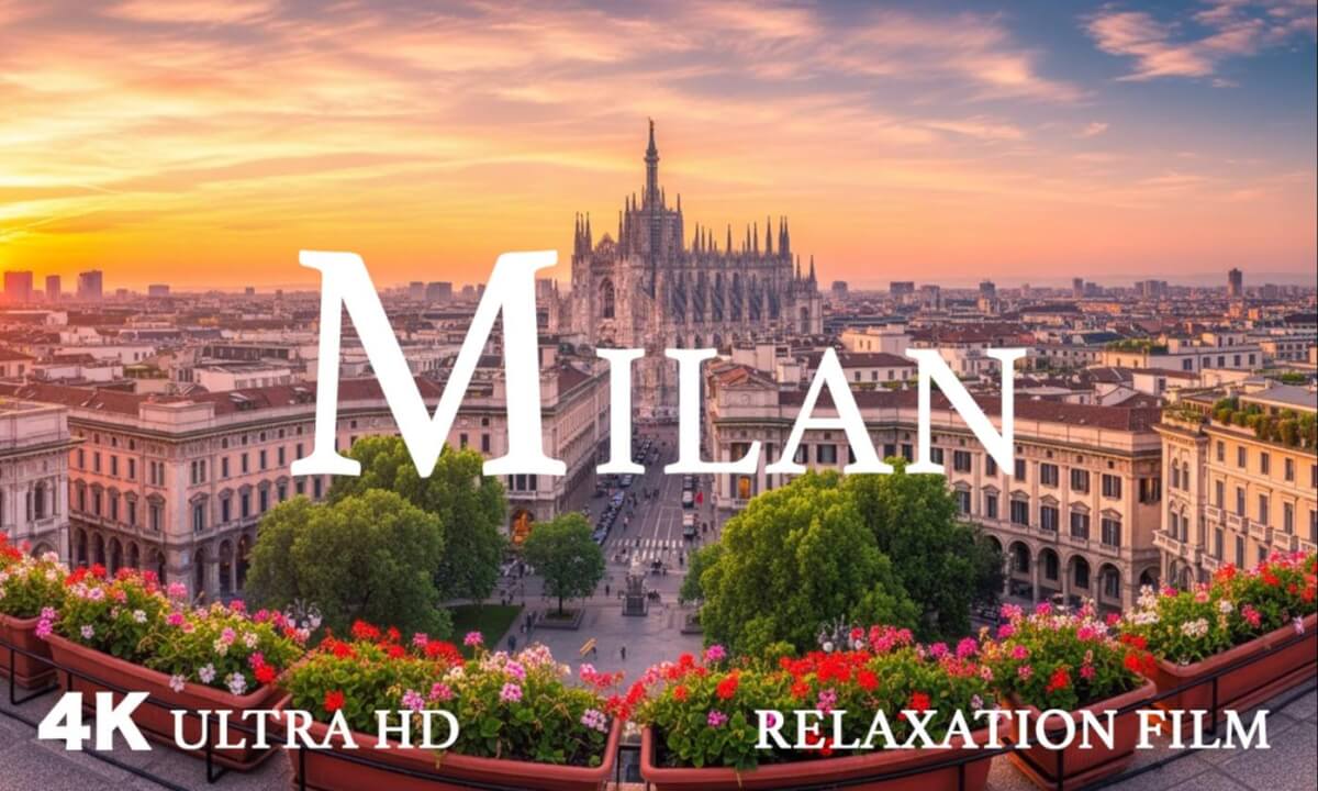 Milan, A Cinematic Journey - Relaxing Scenery With Calming Music