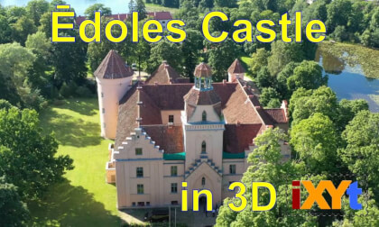 Edole Castle, Courland,  Latvia in 3D SBS LR video for VR Edole Castle, Courland,  Latvia in 3D SBS LR video for VR