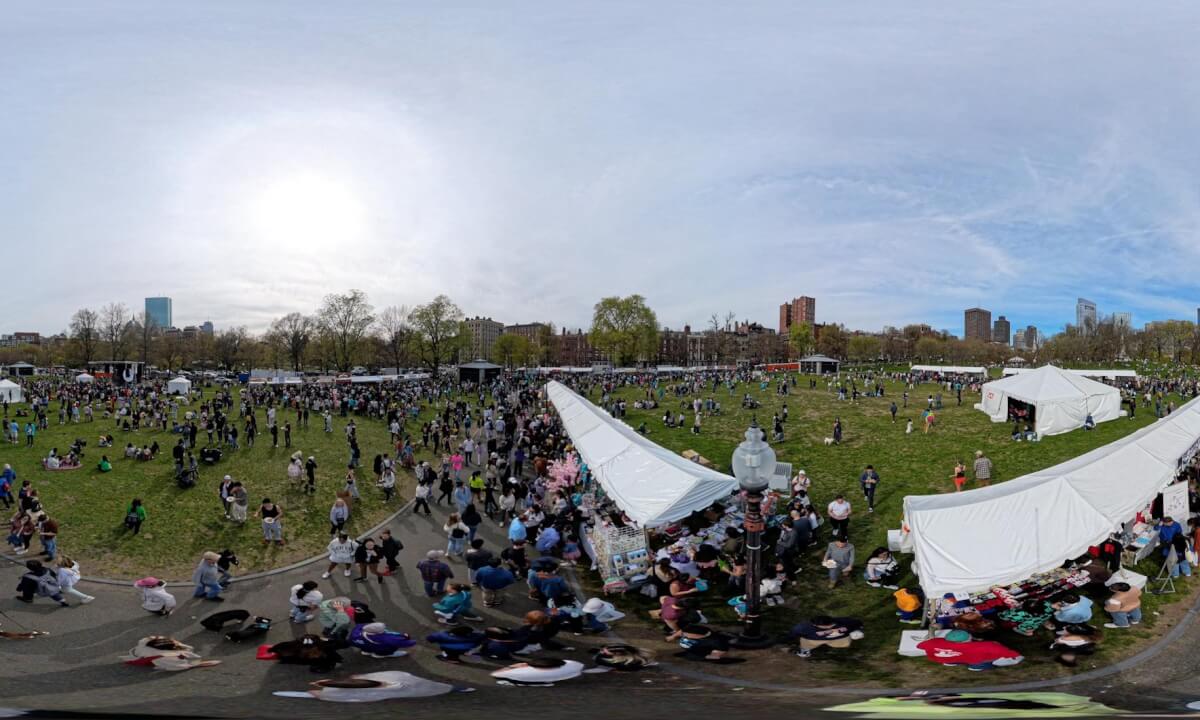 Japan festival Boston MA 2024 Walking Tour 8K 360 degree video Fake drone shot Scenic Scenery