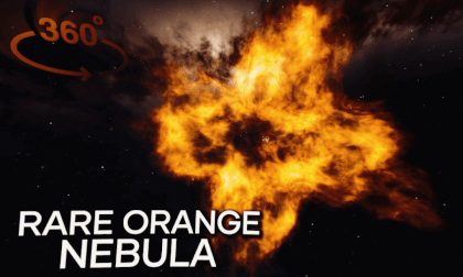 Voyage into a Rare Orange Nebula (M1-67) - 360 VR Video [4K]