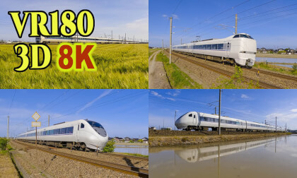 Hokuriku Main Line where limited express trains running on local lines come and go