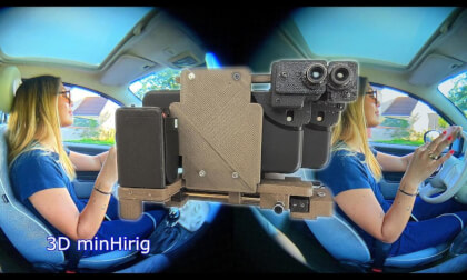2 tiny fisheyes 160° in a Fiat 500  - minHirig - 3D SBS 2 tiny fisheyes 160° in a Fiat 500  - minHirig - 3D SBS