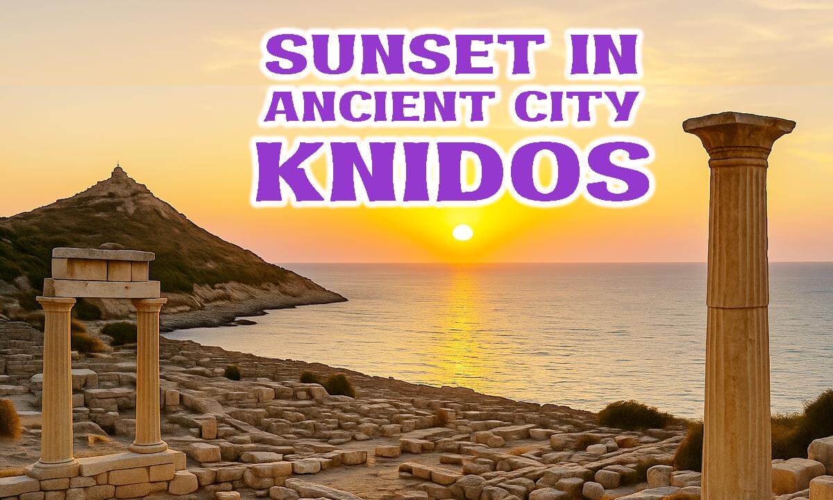 8K VR180 - Sunset in Ancient City KNIDOS - Datça TÜRKİYE