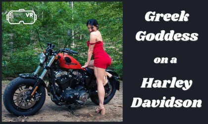 Greek Goddess with Harley Davidson - Photoshoot VR Video Greek Goddess with Harley Davidson - Photoshoot VR