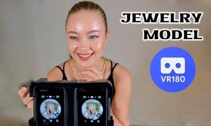 Jewelry Model VR180 Shooting VR Video Jewelry Model VR180 Shooting VR