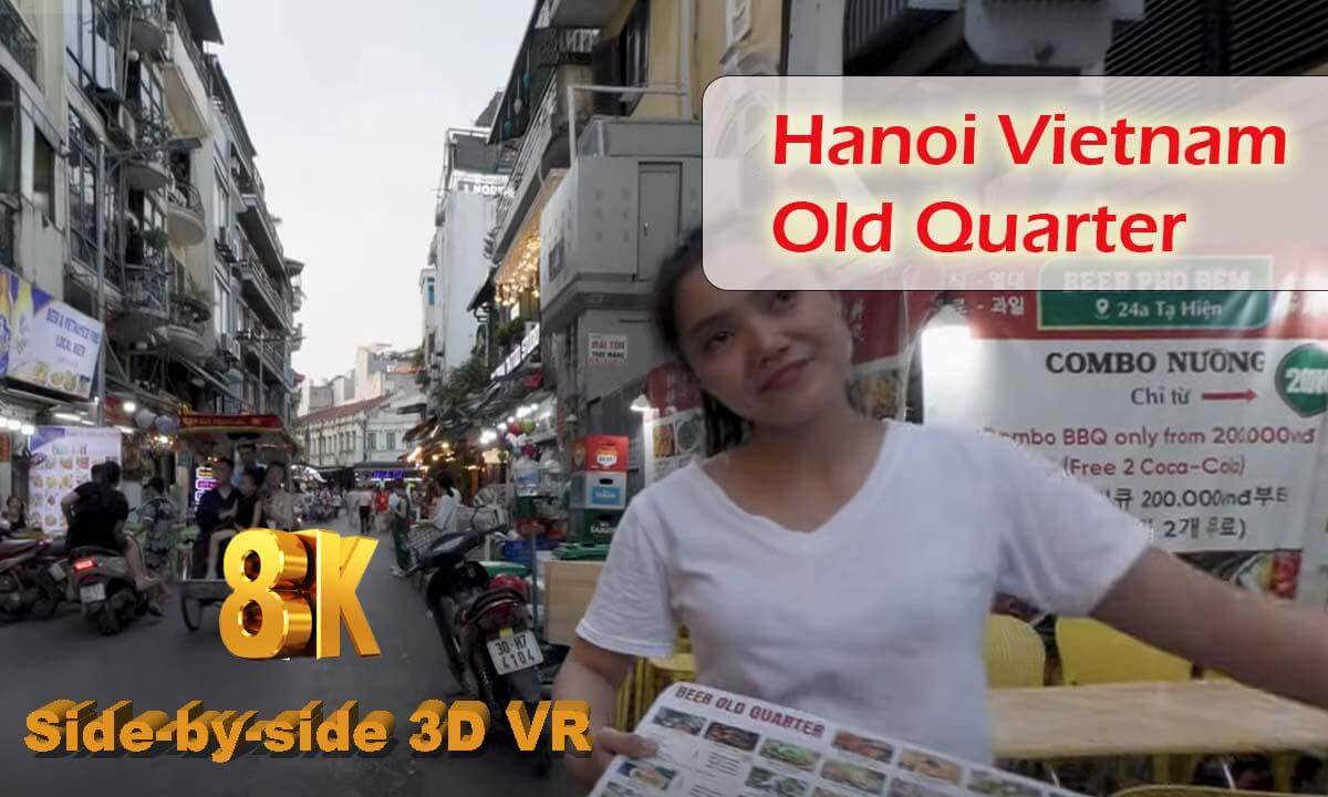 Hanoi Old Quarter Walking Tour 2025 🇻🇳 | Beer Street, Street Food, Nightlife & City Sights in 8K VR