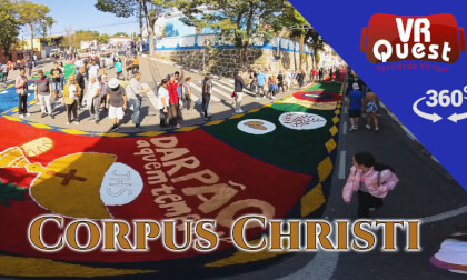 Get a 360 view of the Corpus Christi celebration in Santana de Parnaíba - Brazil