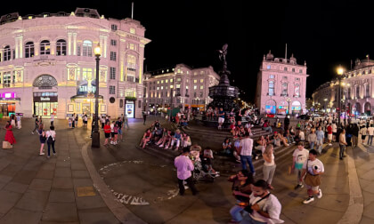 Piccadilly Circus in London at night