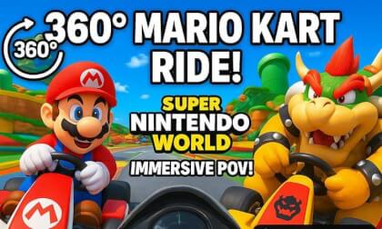360° Mario Kart Ride | Super Nintendo World POV | CBanks360 VR Video 360° Mario Kart Ride | Super Nintendo World POV | CBanks360 VR