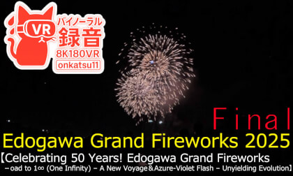 🚀 [8K VR180 & Binaural Audio] 50th Edogawa Fireworks Festival VR Experience  Final Chapter!
