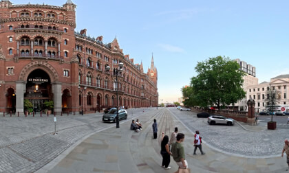 St Pancras - railway station in London VR Video St Pancras - railway station in London VR