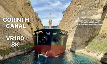 Corinth Canal VR180 | World’s Narrowest Canal for Oil Tankers Corinth Canal VR180 | World’s Narrowest Canal for Oil Tankers