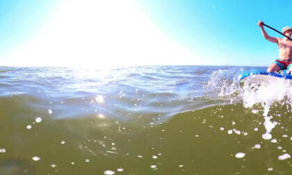 Supboarding at Zandvoort beach, netherlands Supboarding at Zandvoort beach, netherlands
