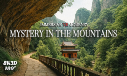 Through Cliffs to a Hidden Temple in China VR Video Through Cliffs to a Hidden Temple in China VR
