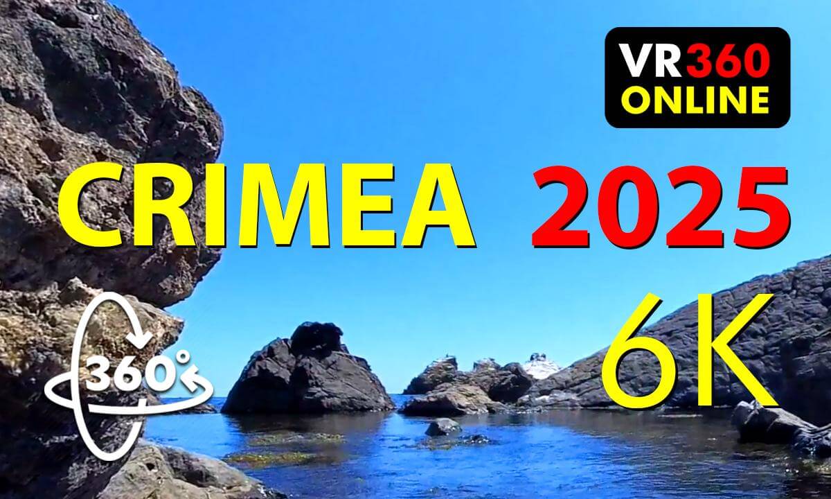 360 VR video 6K 3D Sea rocks CRIMEA 2024 video 6K videos for VR glasses 360 6K 3D vr 2 Sea rocks