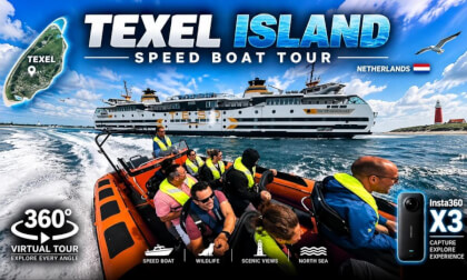 Texel Island Speedboat Tour | Wadden Sea Adventure & Wildlife | 360° VR | Insta360 X3